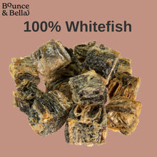Load image into Gallery viewer, Fish Skin Snacks – Low Fat Dog Treats (box of 10 x 100g)