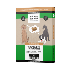 Natural Dog Chews - Chicken, Beef and Pork - Meat Feast Strips (Box of 12 x 100g)