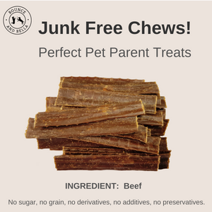 Natural Dog Chews – 100% Pure Beef (Box of 12 x 100g)